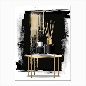 Black And Gold 74 Canvas Print