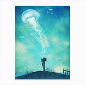 Jellyfish Sky Canvas Print