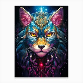 Psychedelic Cat 3 Canvas Print