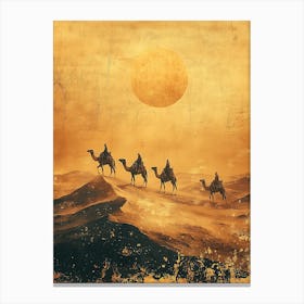 Camel Ride In The Desert 11 Canvas Print