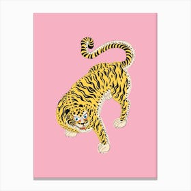 Wild Tiger Pink Canvas Print