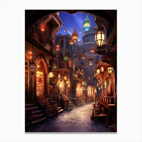 Grand Bazaar Kapal Pixel Art 6 Canvas Print