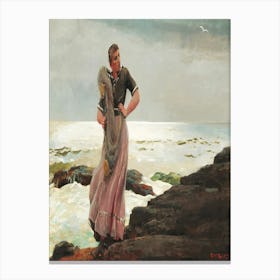 Woman By The Sea Canvas Print