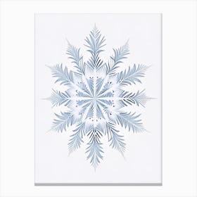 Symmetry, Snowflakes, Pencil Illustration 2 Canvas Print