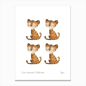 Cute Animals Collection Tiger 3 Canvas Print