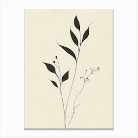 Leaf And A Flower Canvas Print