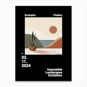 Impossible Landscapes Exhibition Archive Poster 23 Canvas Print