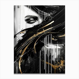 Black And Gold 58 Canvas Print