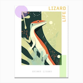 Skinks Lizard Abstract Modern Illustration 4 Poster Canvas Print