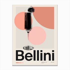Mid Century Bellini Cocktail Canvas Print