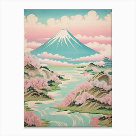 Mount Fuji In Fuji Hakone Izu National Park, Japanese Landscape 2 Canvas Print