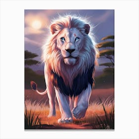 White Lion Canvas Print