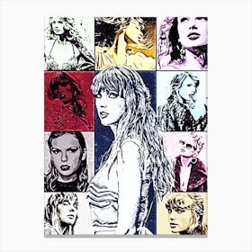 Taylor Swift Pop Art Canvas Print