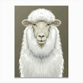 Sheep Head Vector Illustration Canvas Print
