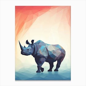 Rhinoceros Minimalist Abstract 2 Canvas Print