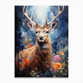 Deer In The Forest Canvas Print