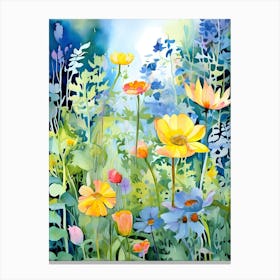 Flowers In The Garden 6 Canvas Print