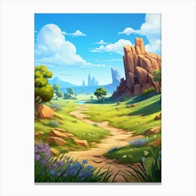 Steppe Cartoon 3 Canvas Print