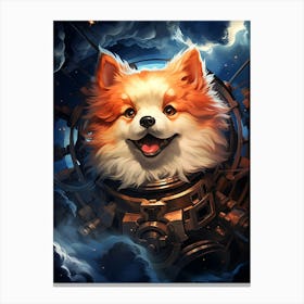 Dog In Space 1 Canvas Print