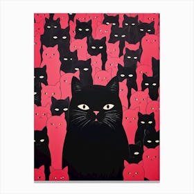 Black Cats Canvas Print