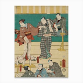 Center Sheet Of A Vertical Ōban Pentaptych Canvas Print