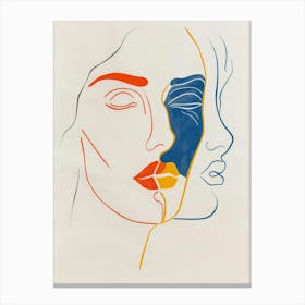 'Two Faces' 3 Canvas Print