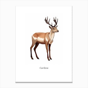Caribou Kids Animal Poster Canvas Print