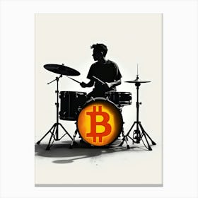 Bitcoin Drums Canvas Print