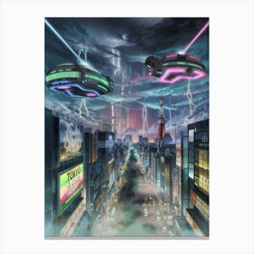 Futuristic Cityscape 1 Canvas Print