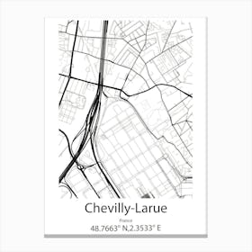 Chevilly Larue,France Minimalist Map Canvas Print