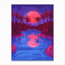 Night In The Jungle 1 Canvas Print