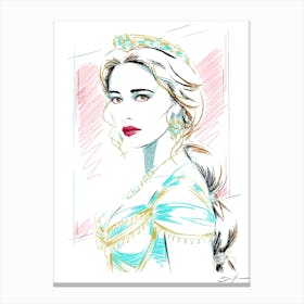 Princess Jasmine - Retro 80s Style Canvas Print