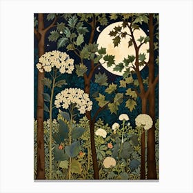 William Morris Moonlight In The Woods 40 Canvas Print