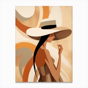 Lady In A Hat Canvas Print