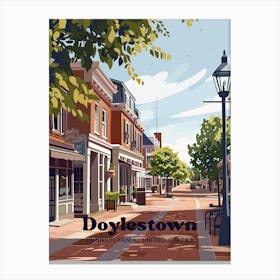 Doylestown Pennsylvania Beautiful Art Illustration Canvas Print