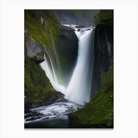 Horsetail Falls, United States Realistic Photograph (4) Canvas Print