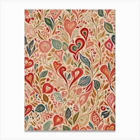 Hearts In Pattern Canvas Print