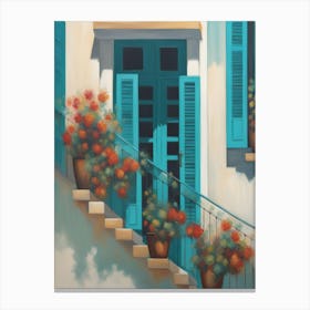 Blue Shutters Canvas Print