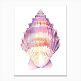 Watercolor Seashell 8 Canvas Print