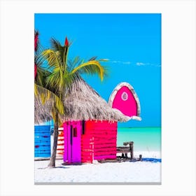 Isla Holbox Mexico Pop Art Photography Tropical Destination Canvas Print