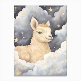 Sleeping Baby Alpaca 1 Canvas Print