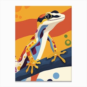 Day Gecko Abstract Modern Illustration 1 Canvas Print
