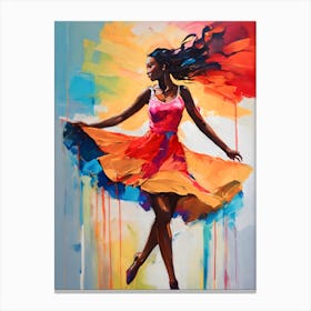 Dancer African woman Art Print Canvas Print