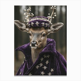 Deer With A Crown Canvas Print