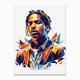 Asap Rocky 2 Portrait Music WPAP Pop Art Canvas Print