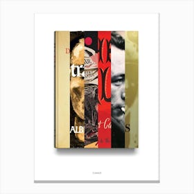 Albert Camus - Book Lover Abstract Print -First Edition Covers Leinwandbild