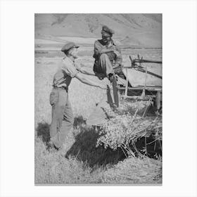Untitled Photo, Possibly Related To Neighboring Farmer Asking One Of The Members Of The Olsen Cooperative Canvas Print