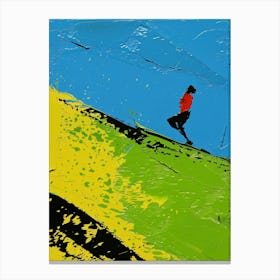 Skateboarder On A Hill Canvas Print