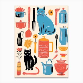 Cats And Kitchen Lovers 3 Canvas Print