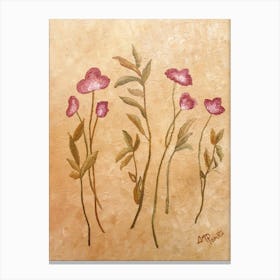 Crimson Flowers Canvas Print